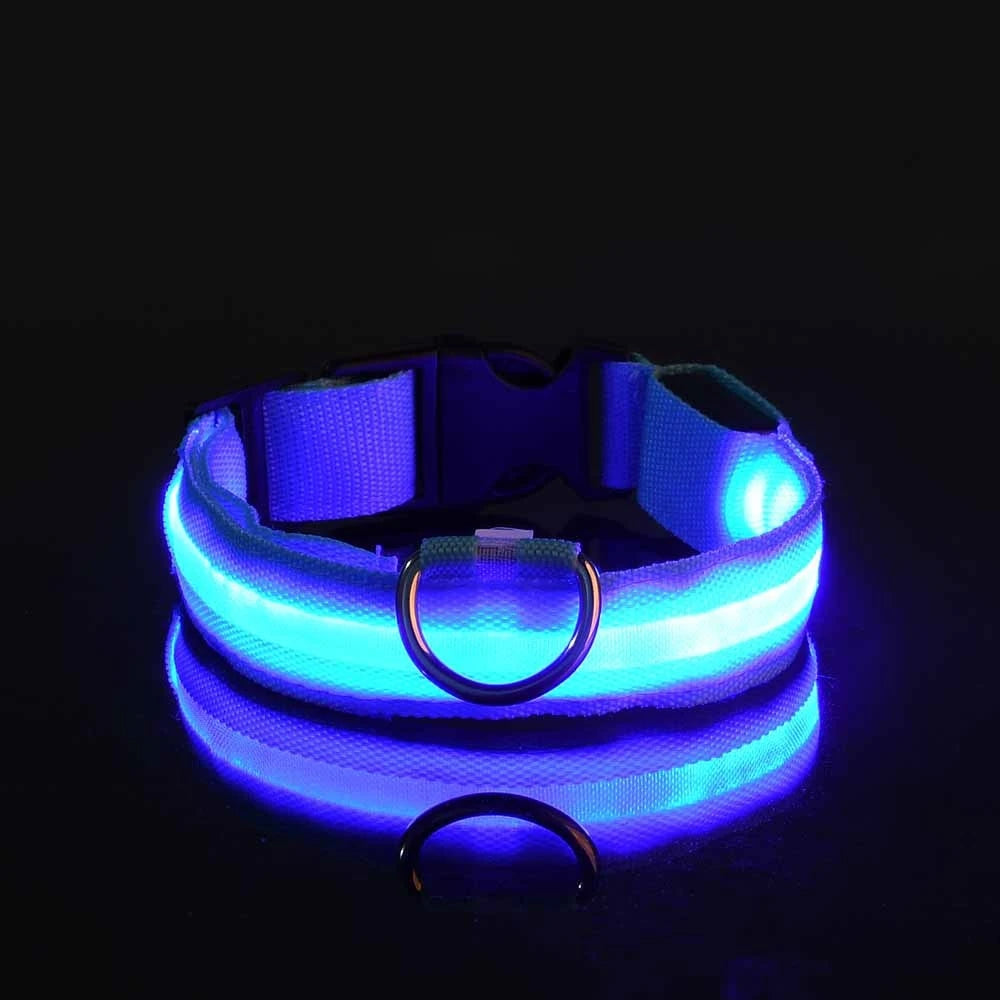 Ultra-Bright LED Night Safety Dog Collar - 360° Nighttime Visibility