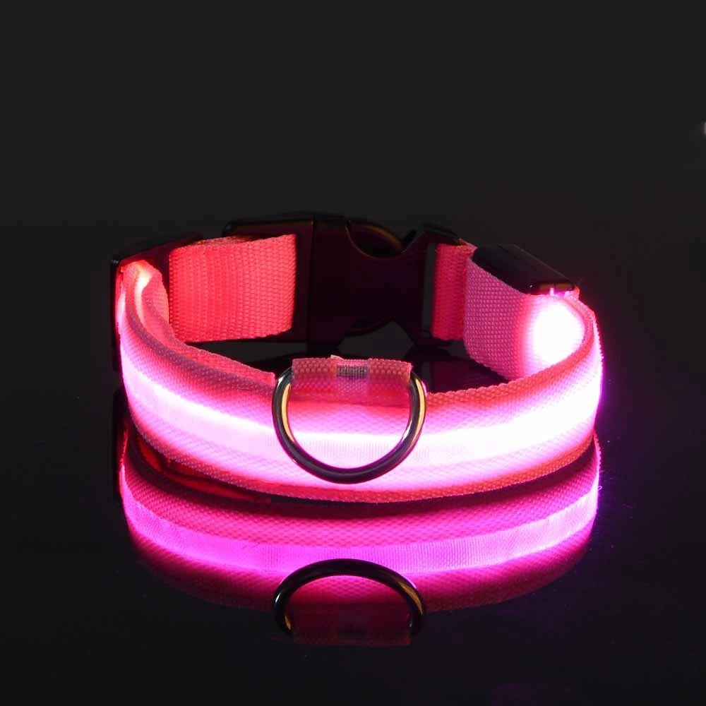 Ultra-Bright LED Night Safety Dog Collar - 360° Nighttime Visibility