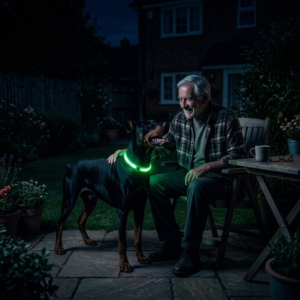 Ultra-Bright LED Night Safety Dog Collar - 360° Nighttime Visibility